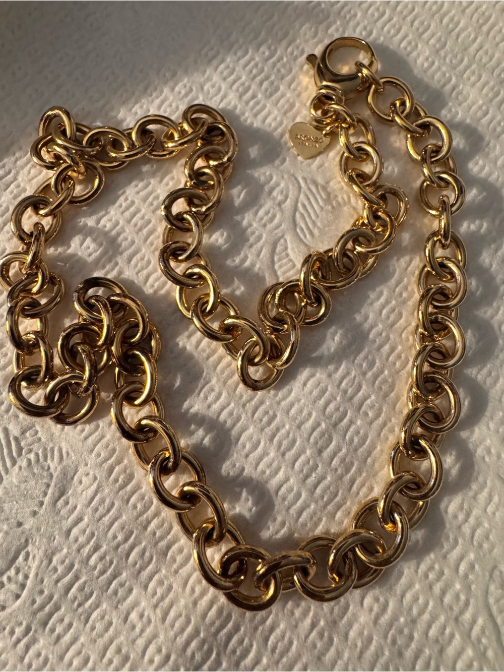 Bronzo Italia Gold Bronze Link Chain Necklace  18”